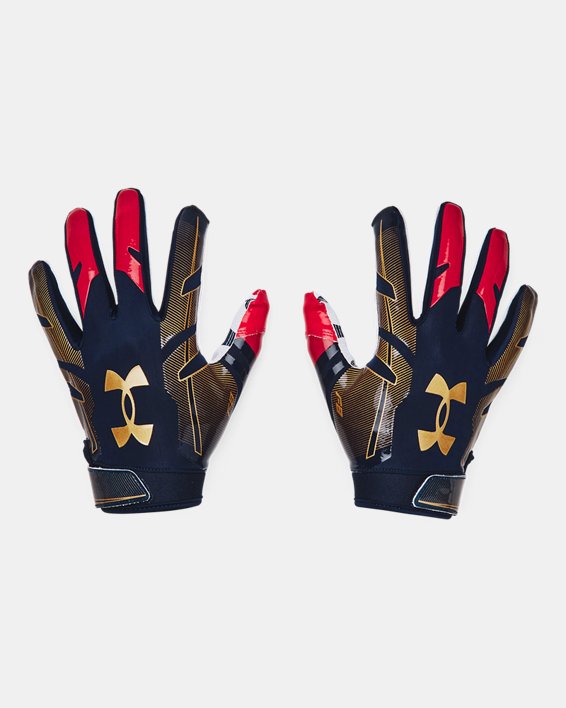 Men's UA F8 Football Gloves, Navy, pdpMainDesktop image number 0